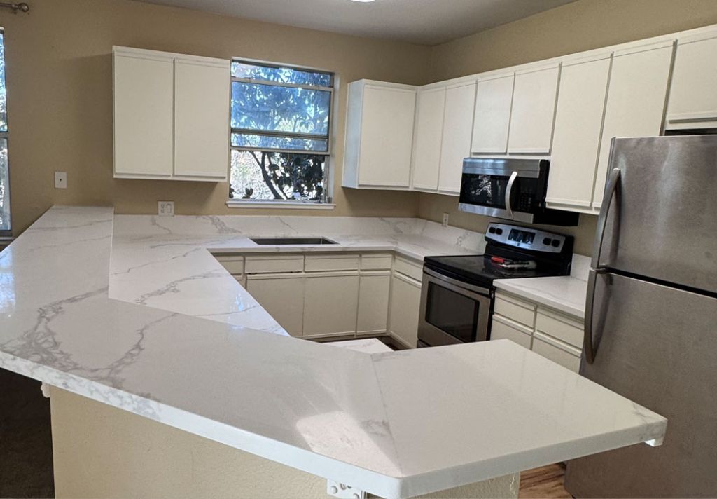 Calacatta Quartz Countertop Installation - San Jose Apartment